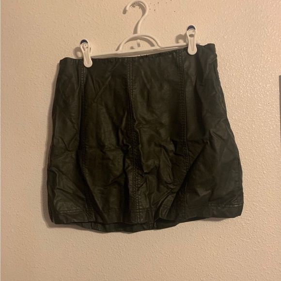 Free People Dresses & Skirts - Size 12 Black Free People Faux Leather Skirt